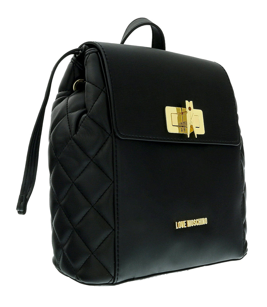 Love Moschino Black Quilted Classic Medium Backpack