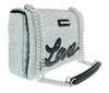 Love Moschino Silver Sequin Classic Medium Shoulder Bag