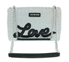 Love Moschino Silver Sequin Classic Medium Shoulder Bag