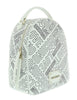 Love Moschino White/Black Signature Embossed Classic Medium Backpack