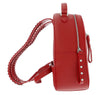 Love Moschino Red Stiched Signature Medium Backpack