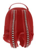 Love Moschino Red Stiched Signature Medium Backpack