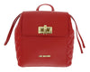 Love Moschino Red Quilted Classic Medium Backpack