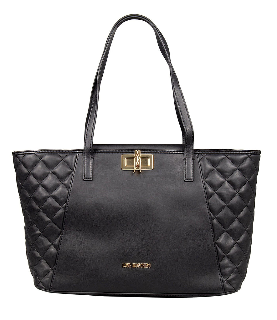 Love Moschino Black Quilted Classic Large Shopper Tote Bag