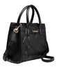 Love Moschino Black Heart Mesh Structured Medium Shoulder Bag