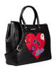 Love Moschino Black Heart Embossed Shopper Tote Bag