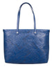 Love Moschino Blue Signature embossed construction