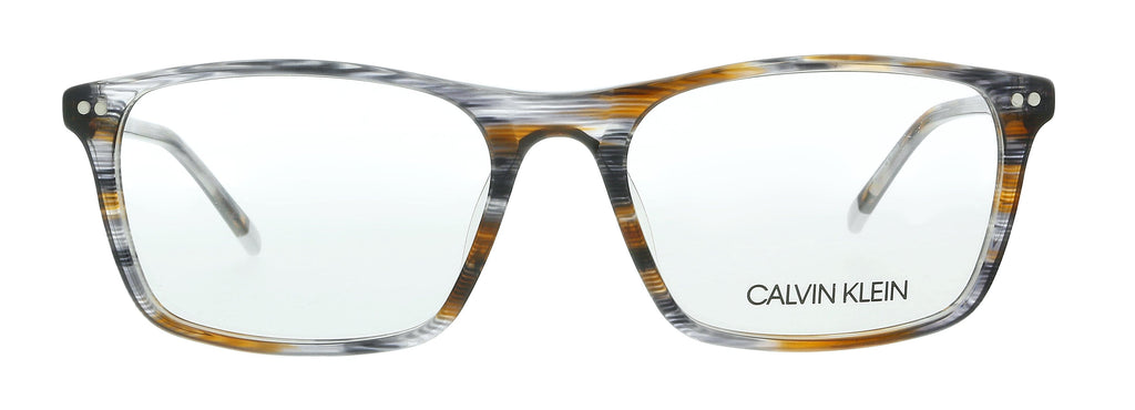 Calvin Klein CK5968 064 Striped Grey Brown Rectangle Eyeglasses