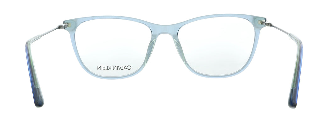 Calvin Klein CK18706 438 Crystal Teal Laminate Cat Eye Eyeglasses