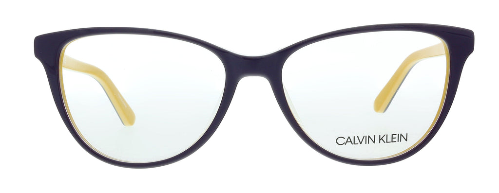 Calvin Klein CK19516 502 Dark Purple/Maize Cat Eye Eyeglasses