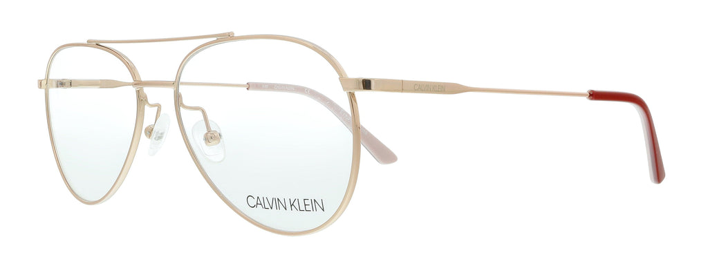 Calvin Klein  Rose Gold Aviator Eyeglasses