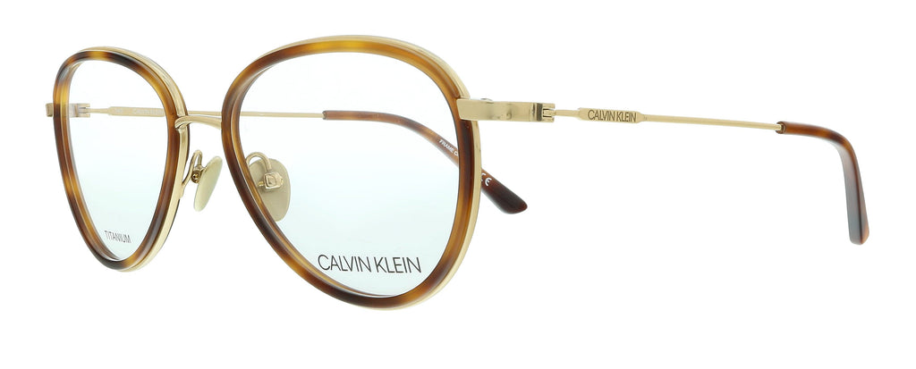 Calvin Klein  Soft Tortoise Aviator Eyeglasses