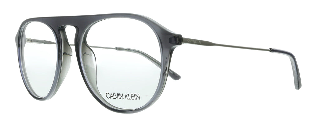 Calvin Klein  Crystal Charcoal/Grey Round Eyeglasses