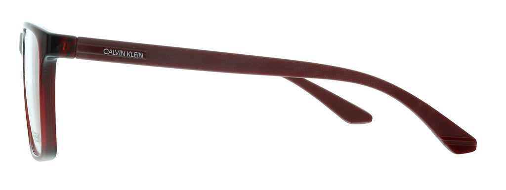 Calvin Klein CK19573 601 Crystal Deep Red Modified Rectangle Eyeglasses