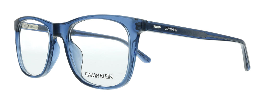 Calvin Klein  Crystal Blue Modified Rectangle Eyeglasses