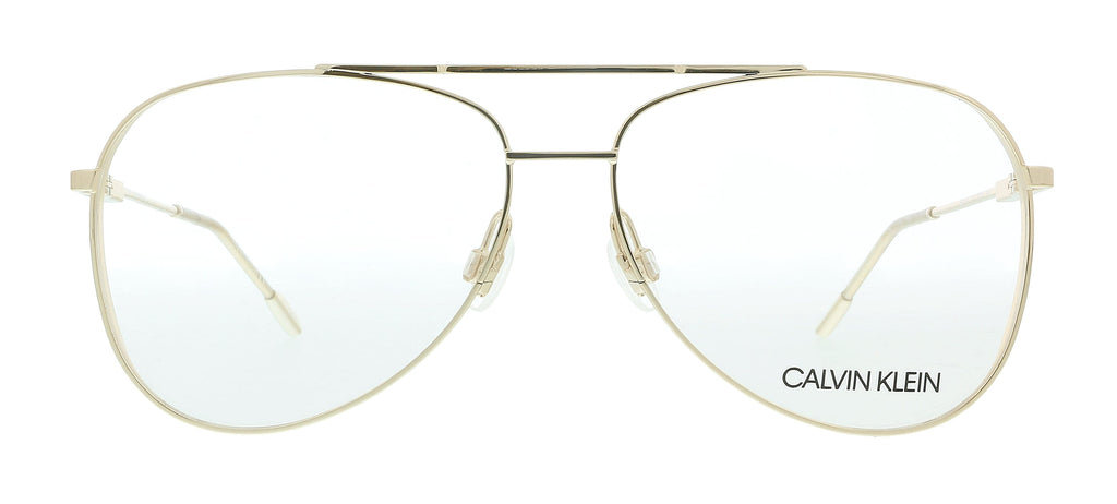 Calvin Klein CK21100 717 Shiny Gold Aviator Eyeglasses
