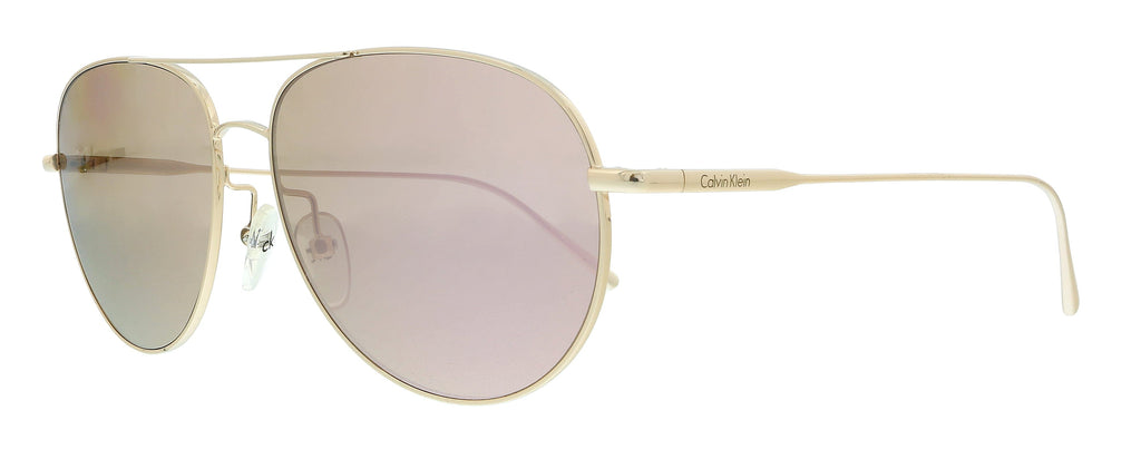 Calvin Klein  Rose Gold Modified Rectangle Sunglasses