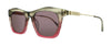 Calvin Klein  Taupe/Pink Horn Gradient Square Sunglasses