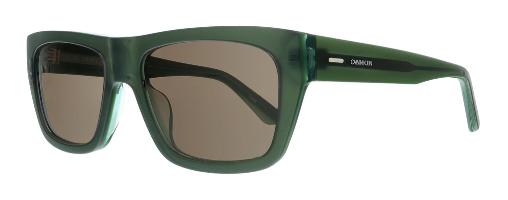 Calvin Klein  Green/Crystal Modified Rectangle Sunglasses