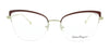 Salvatore Ferragamo SF2182 744 Shiny Gold/Burgundy Cat Eye Eyeglasses