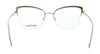 Salvatore Ferragamo SF2182 744 Shiny Gold/Burgundy Cat Eye Eyeglasses