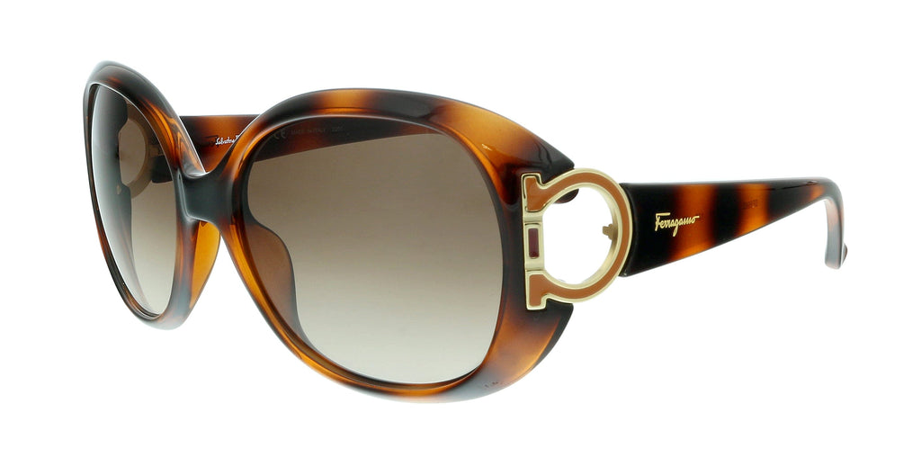 Salvatore Ferragamo  Dark Tortoise Rectangle Sunglasses