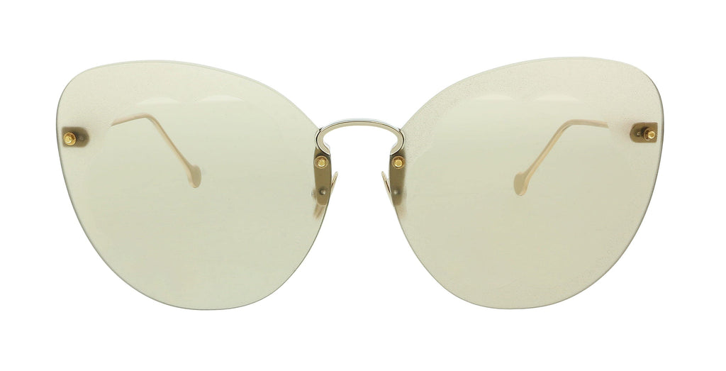 Salvatore Ferragamo SF178S FIORE 718 Shiny Gold/Birch Butterfly Sunglasses