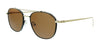 Salvatore Ferragamo  Shiny Gold/Black Aviator Sunglasses