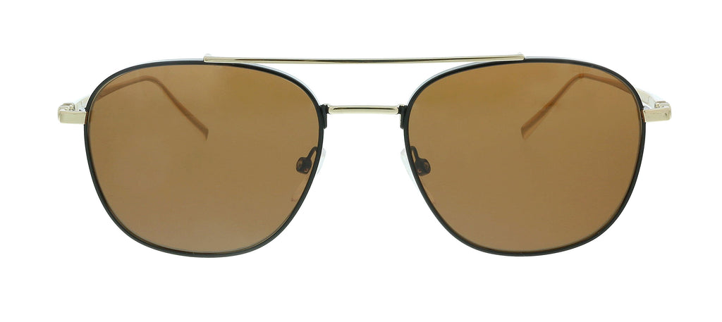Salvatore Ferragamo SF200S 733 Shiny Gold/Black Aviator Sunglasses