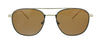 Salvatore Ferragamo SF200S 733 Shiny Gold/Black Aviator Sunglasses