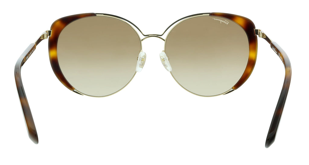 Salvatore Ferragamo SF207S 723 Gold/Tortoise Round Sunglasses