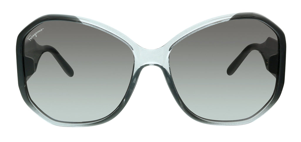 Salvatore Ferragamo SF942S 007 Grey Gradient Modified Rectangle Sunglasses
