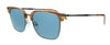 Salvatore Ferragamo  Dark Ruthenium/Striped Brown Modified Rectangle Sunglasses