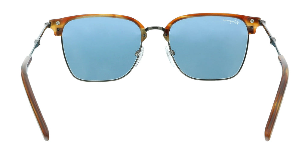 Salvatore Ferragamo SF227S 086 Dark Ruthenium/Striped Brown Modified Rectangle Sunglasses