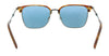 Salvatore Ferragamo SF227S 086 Dark Ruthenium/Striped Brown Modified Rectangle Sunglasses