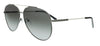 Salvatore Ferragamo  Dark Ruthenium/Black Aviator Sunglasses