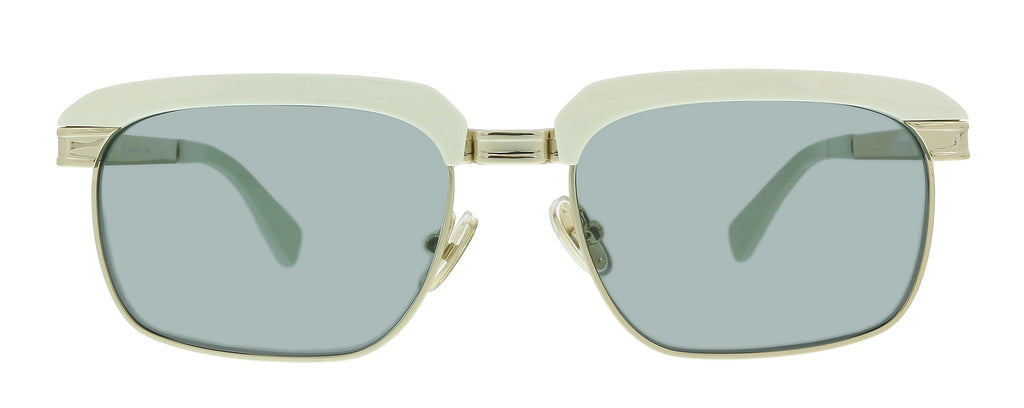 Salvatore Ferragamo SF263S 114 White/Gold Modified Rectangle Retro Sunglasses