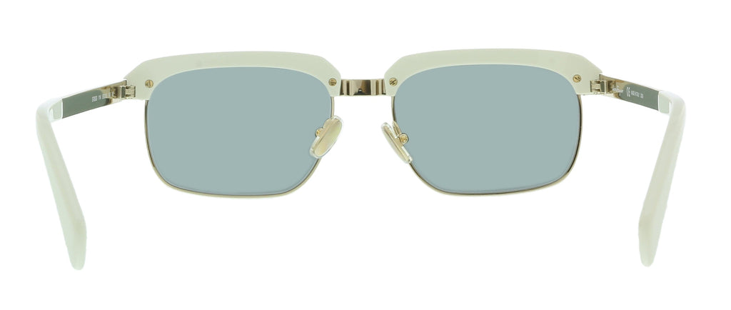Salvatore Ferragamo SF263S 114 White/Gold Modified Rectangle Retro Sunglasses