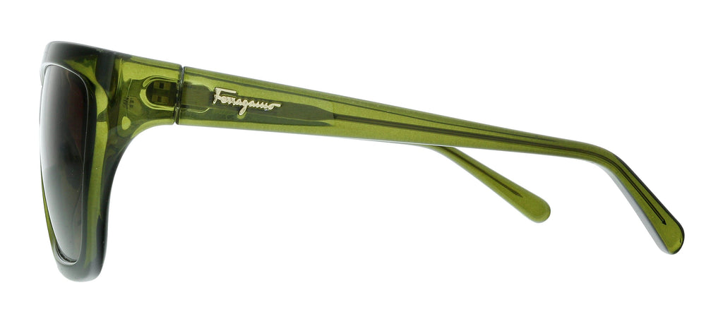 Salvatore Ferragamo SF1018S 316 Crystal Green Modified Rectangle Sunglasses