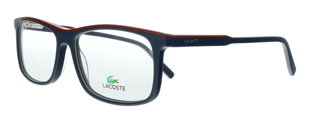 Lacoste  Blue/Red Modified Rectangle Eyeglasses