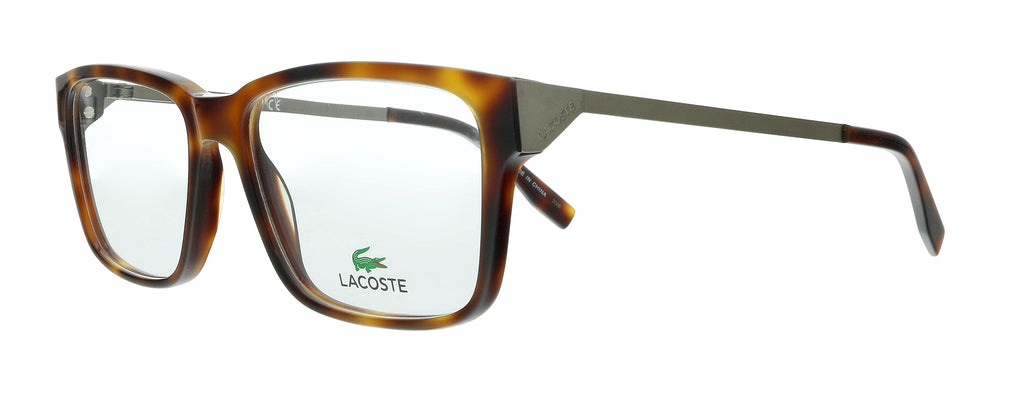 Lacoste  Havana Modified Rectangle Eyeglasses