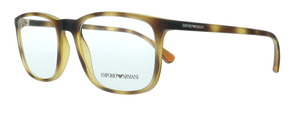 Emporio Armani  Matte Havana Pillow Eyeglasses