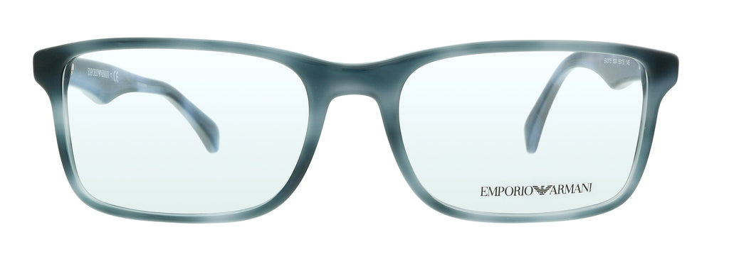 Emporio Armani 0EA3175 5024 Striped Blue Rectangle Eyeglasses