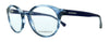Emporio Armani  Striped Blue Round Eyeglasses