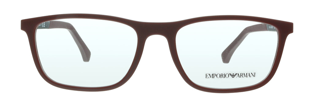 Emporio Armani 0EA3069 5251 Matte Burgundy  Rectangle Eyeglasses