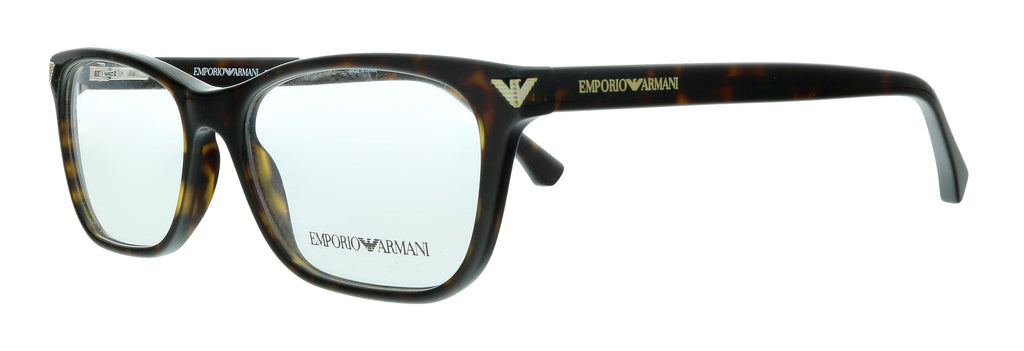 Emporio Armani  Havana Rectangle Eyeglasses