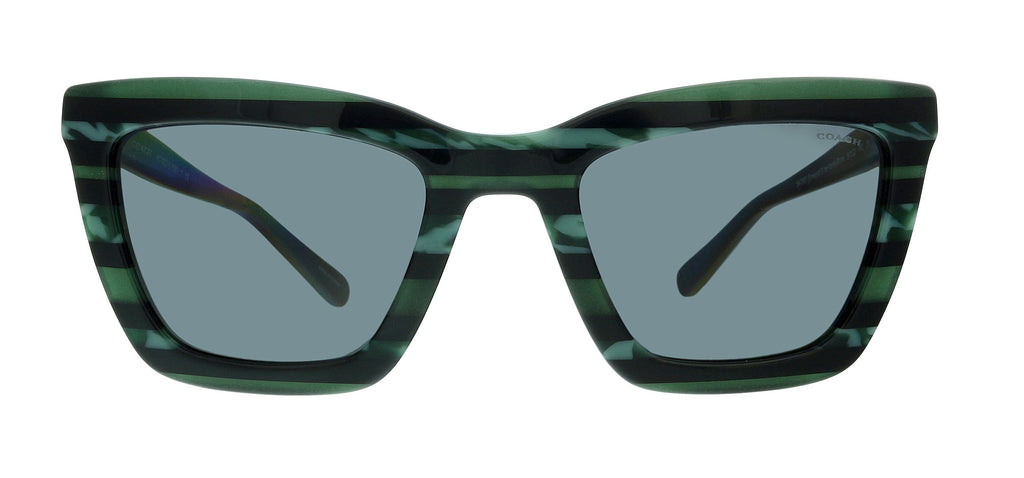 Coach 0HC8203 547687 Emerald Glitter Varsity Stripe Square Sunglasses