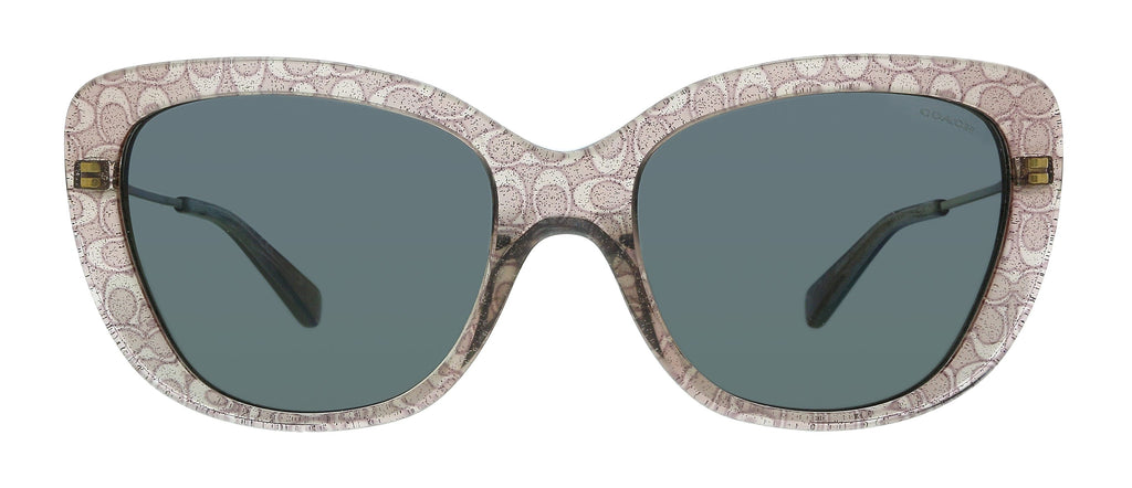 Coach 0HC8291 558887 Grey Glitter Signature Rectangle Sunglasses