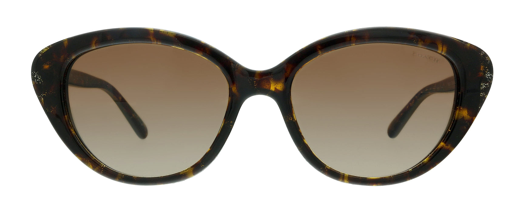 Coach 0HC8288 558313 Tortoise Glitter Signature  Cat Eye Sunglasses