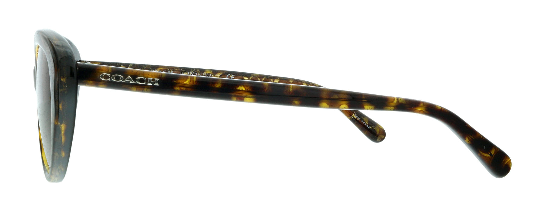 Coach 0HC8288 558313 Tortoise Glitter Signature  Cat Eye Sunglasses